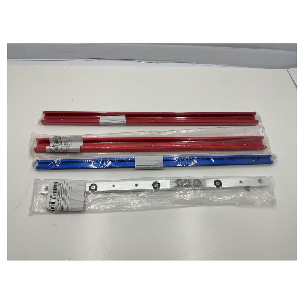 Unbranded 4pc T-Track Set Aluminum 500mm 450mm Red‎ Blue Silver